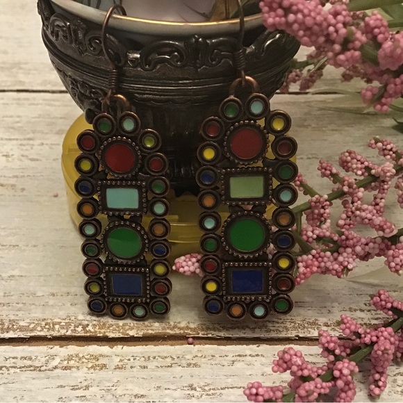 Rectangular Earrings - Picture 4 of 7